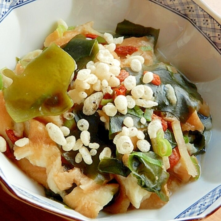 5分!?パン耳で❤中華粥♪(ネギ&生姜&クコ他)